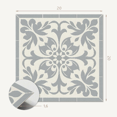 Vinyl fliesen selbstklebend Blumenmuster auf Fliesen