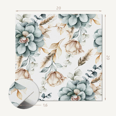 Pvc fliesen Pflanzenblumenmuster