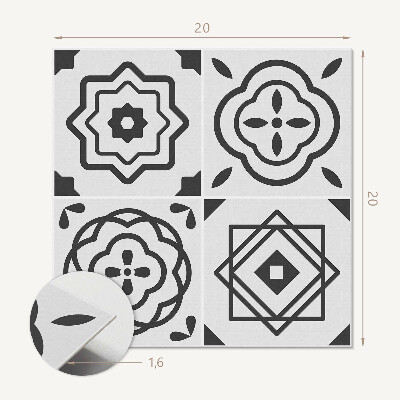 Vinyl fliesen Quadratische geometrische Motive