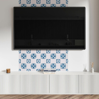 Pvc fliesen Pflanzendesign mit Blüten und Blättern