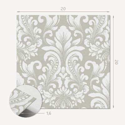 Vinyl fliesen selbstklebend Ornament-Akzente im Pflanzenstil