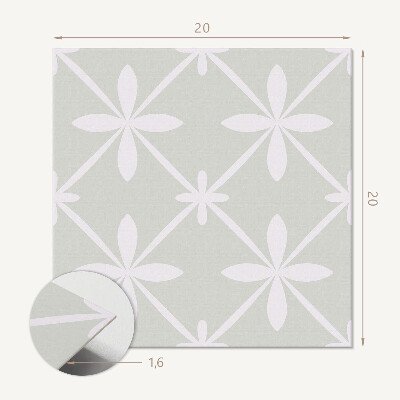 Vinyl fliesen Blumennetz mit Blumen
