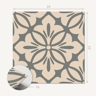 Pvc fliesen Blumenmuster mit komplizierten Details