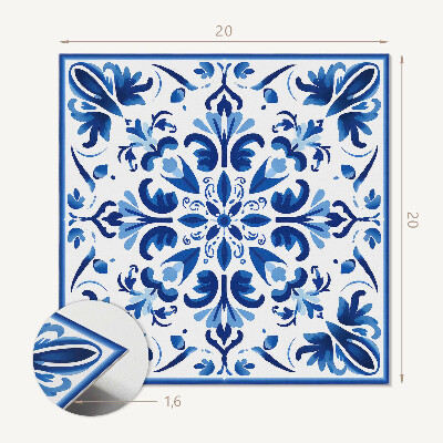 Pvc fliesen Symmetrische Blumen in Harmonie
