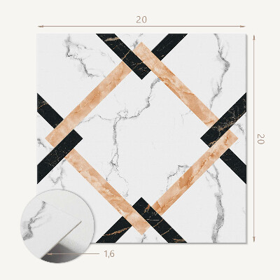 Vinyl fliesen Stilvolle Marmormuster in geometrischen Formen