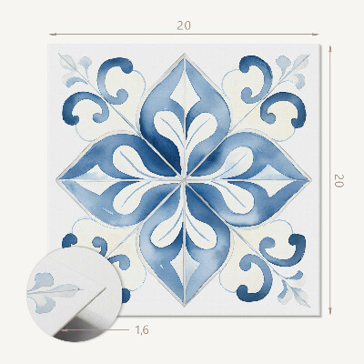 Vinyl fliesen selbstklebend Blumenmuster auf Fliesen