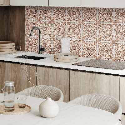 Vinyl fliesen selbstklebend Ornamente mit floralem Motiv