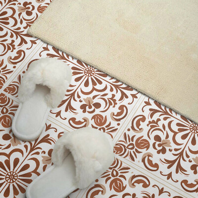 Vinyl fliesen selbstklebend Ornamente mit floralem Motiv