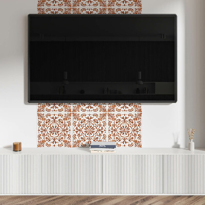 Vinyl fliesen selbstklebend Ornamente mit floralem Motiv