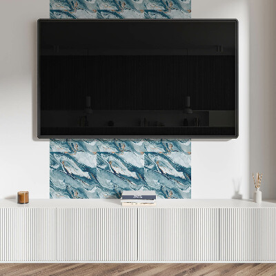 Pvc fliesen Dynamische Wellen im abstrakten Stil