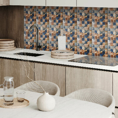 Vinyl fliesen selbstklebend Mosaikmuster mit Steinakzenten