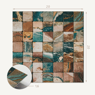 Vinyl fliesen Mosaikmuster mit Steinelementen