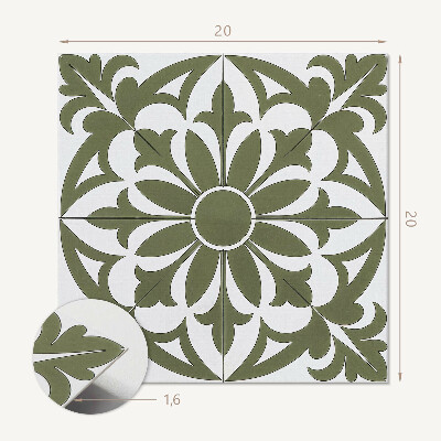 Pvc fliesen Blumenmuster mit Blättern