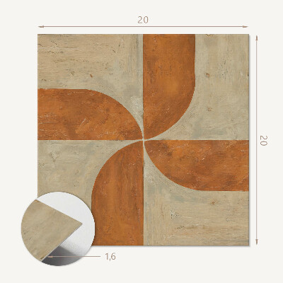 Vinyl fliesen Kurven und geometrische Figuren