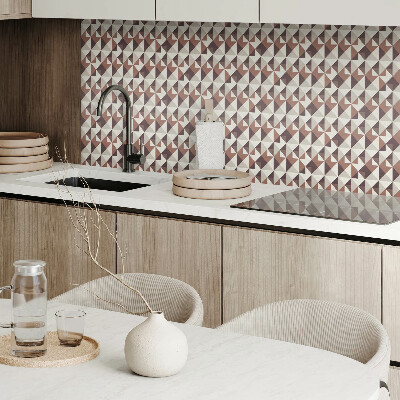 Vinyl fliesen selbstklebend Dreiecksmotiv in modernem Design