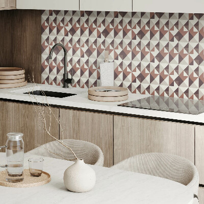 Vinyl fliesen selbstklebend Dreiecksmotiv in modernem Design