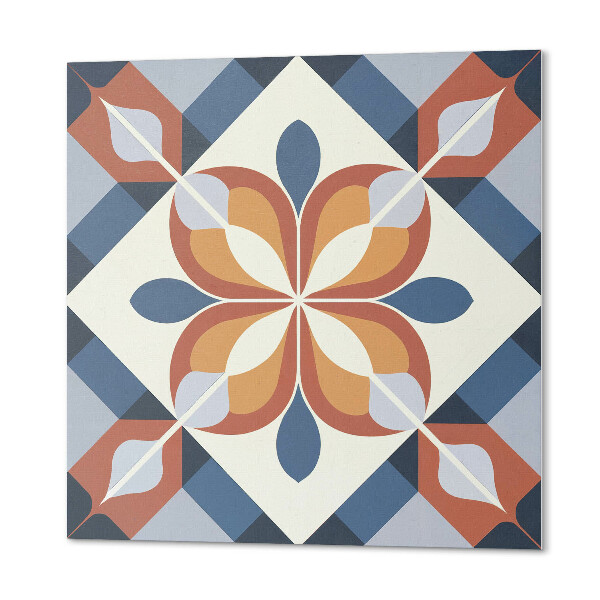 Vinyl fliesen selbstklebend Abstraktes geometrisches Blumenmuster