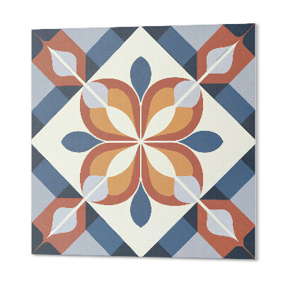 Vinyl fliesen selbstklebend Abstraktes geometrisches Blumenmuster