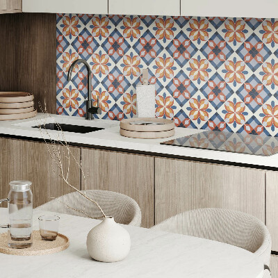Vinyl fliesen selbstklebend Abstraktes geometrisches Blumenmuster