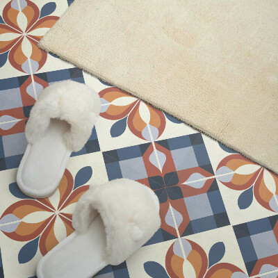 Vinyl fliesen selbstklebend Abstraktes geometrisches Blumenmuster
