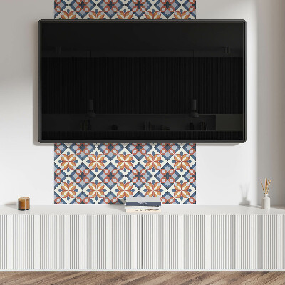 Vinyl fliesen selbstklebend Abstraktes geometrisches Blumenmuster