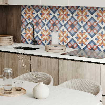 Vinyl fliesen selbstklebend Abstraktes geometrisches Blumenmuster