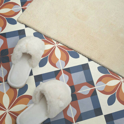 Vinyl fliesen selbstklebend Abstraktes geometrisches Blumenmuster