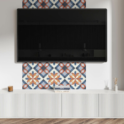 Vinyl fliesen selbstklebend Abstraktes geometrisches Blumenmuster