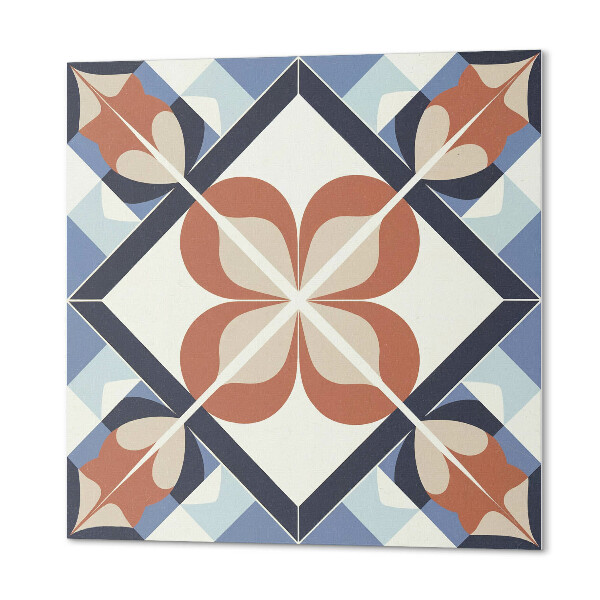 Pvc fliesen Harmonie der Blumen in einem symmetrischen Stil
