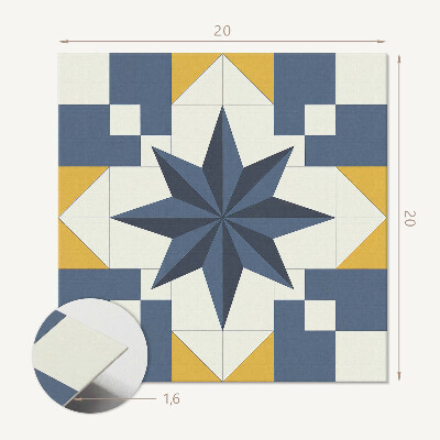 Vinyl fliesen selbstklebend Stilvolles geometrisches Sternenmotiv