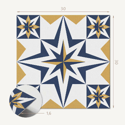 Vinyl fliesen Quantensterne in geometrischen Formen