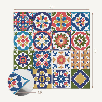 Vinyl fliesen Kreative quadratische Mosaikmuster