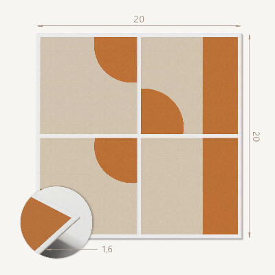 Pvc fliesen Geometrische Motive im abstrakten Stil
