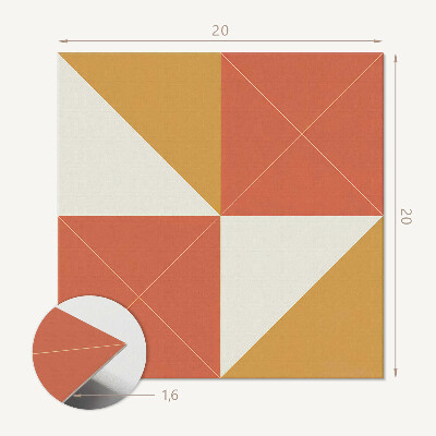Vinyl fliesen Geometrie in warmen Farbtönen