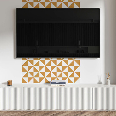Pvc fliesen Quadratische Dreiecke im geometrischen Stil