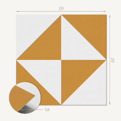 Pvc fliesen Quadratische Dreiecke im geometrischen Stil