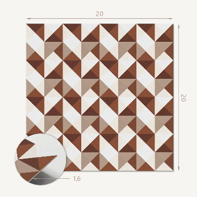 Vinyl fliesen selbstklebend Ein minimalistisches Dreiecksmuster