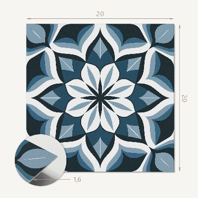 Vinyl fliesen selbstklebend Symmetrisches Blumenmuster