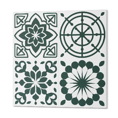 Pvc fliesen Geometrisch mit floralem Akzent