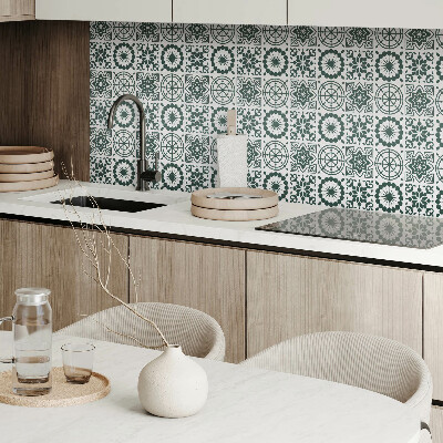 Pvc fliesen Geometrisch mit floralem Akzent