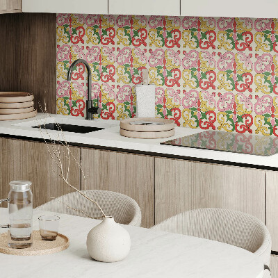 Pvc fliesen Ornamentales Blumenmuster