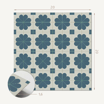 Pvc fliesen Karierte Blumen