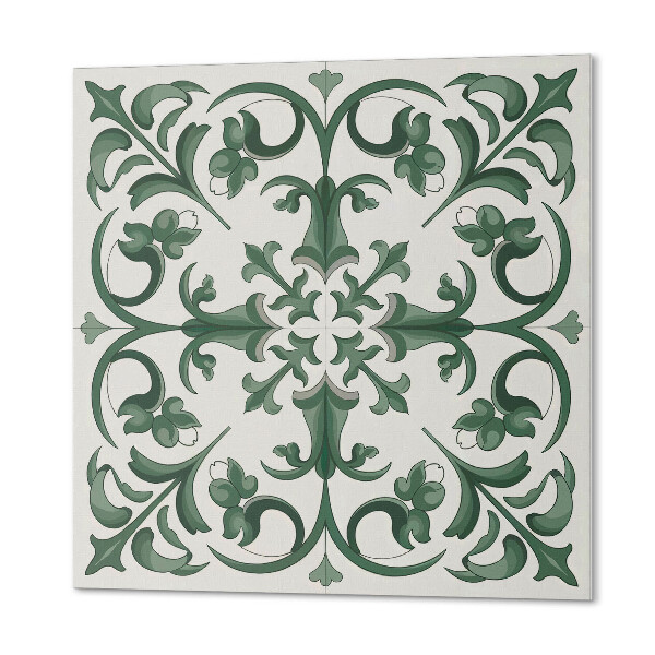 Vinyl fliesen selbstklebend Blumenmuster, umgeben von Pflanzen