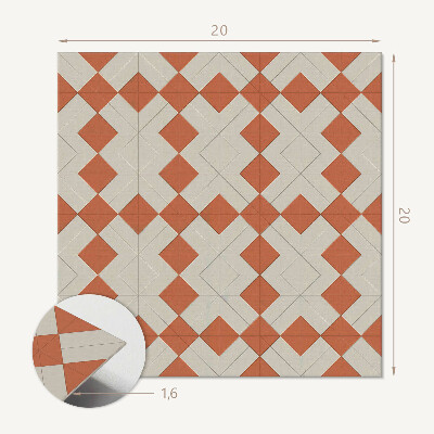 Pvc fliesen Mesh-Rautenmotiv