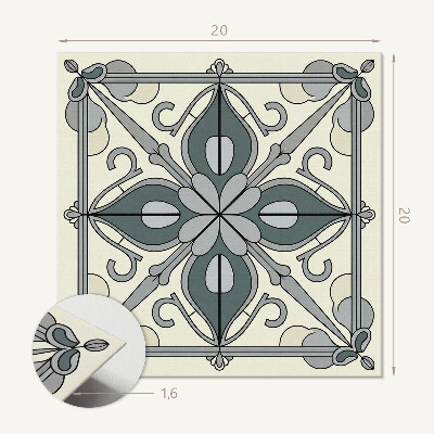 Vinyl fliesen selbstklebend Ornamentales Blumenmuster