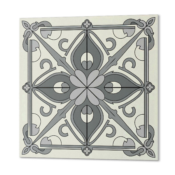 Pvc fliesen Symmetrisches Blumenmotiv