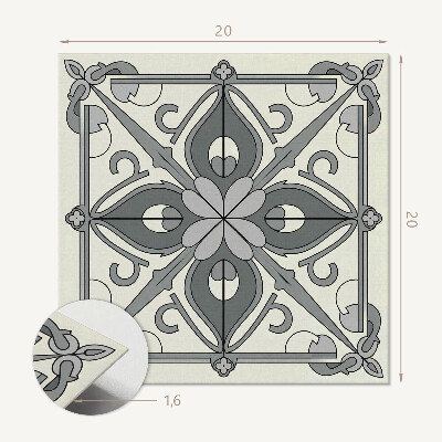 Pvc fliesen Symmetrisches Blumenmotiv