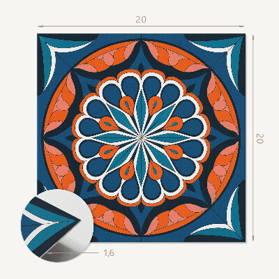 Pvc fliesen Blattmandala-Stil