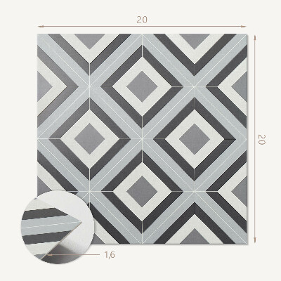 Pvc fliesen Rautenmuster im geometrischen Stil
