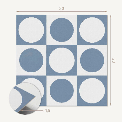 Vinyl fliesen selbstklebend Mesh-Kreise im geometrischen Stil